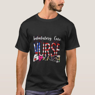 Ambulatory-Pflegekrankenschwester 4. Juli Scrub Rn T-Shirt