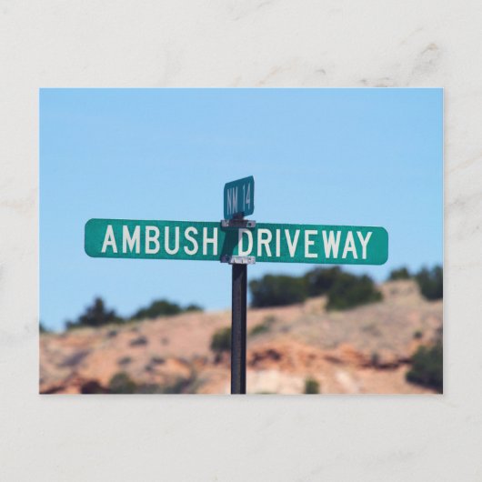 Ambush Driveway in New Mexico Postkarte (Vorderseite)