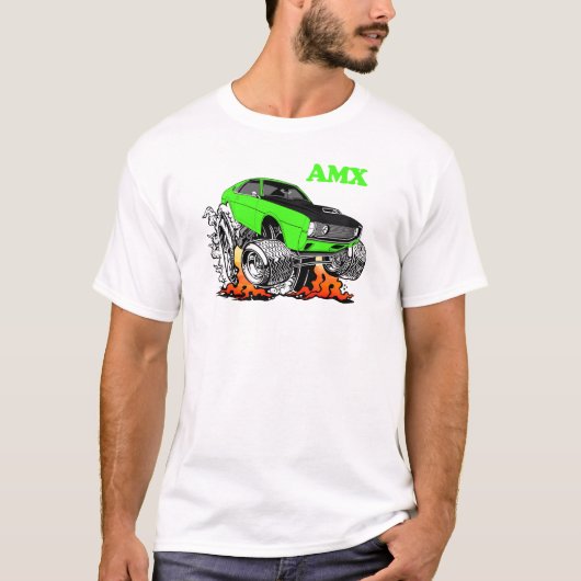 AMC AMX Cartoon Frisierte Auto 1970 T-Shirt (Vorderseite)