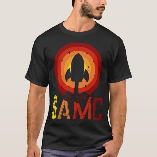 $AMC Funny Stocks Rocket Stonk Trading T-Shirt (Vorderseite)