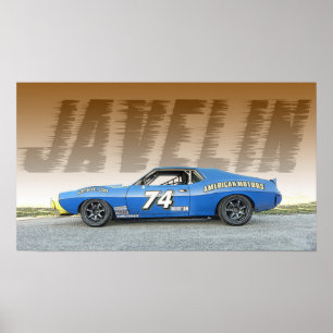 AMC Javelin Road Rennwagen Poster