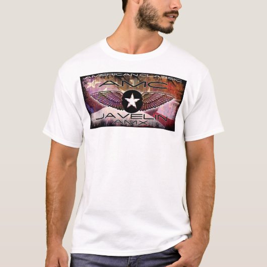 AMC-Speer AMX Winged-Stern verblaßte T-Shirt (Vorderseite)