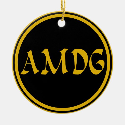 AMDG KERAMIK ORNAMENT (Vorne)