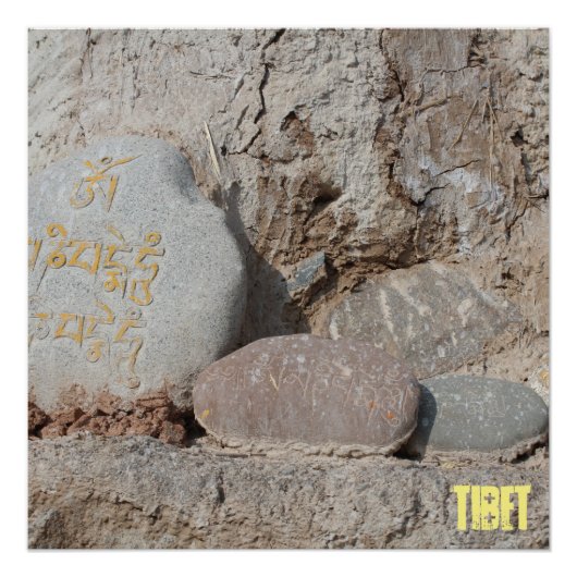 Amdo Tibetan Buddhist Mani Stones Poster (Vorderseite)