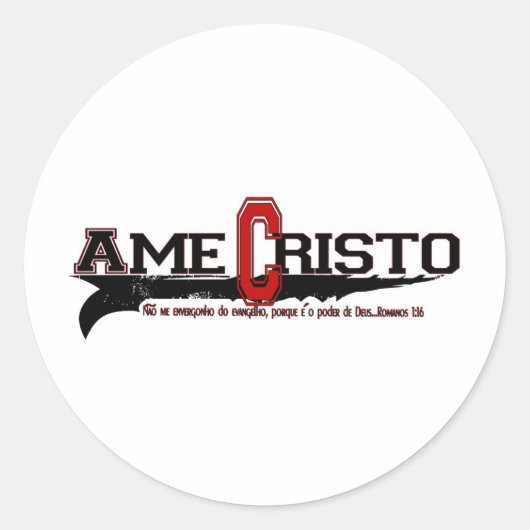 Ame Cristo (Liebe Christus in Portugal) Runder Aufkleber (Vorderseite)