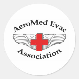 AMEA-Logo-Dropdown-Schattenversion Runder Aufkleber