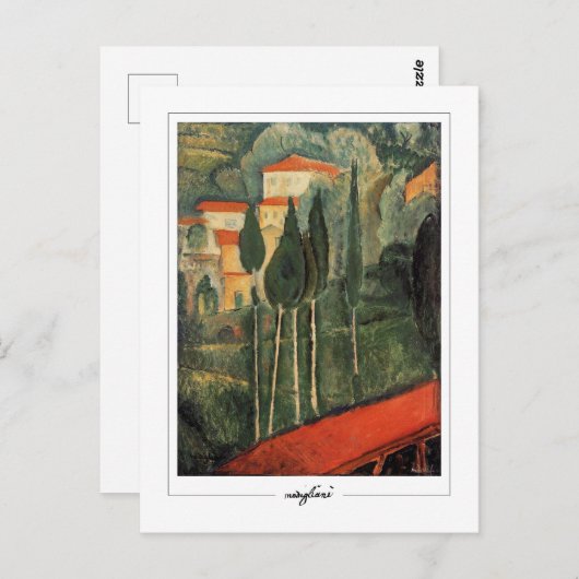 Amedeo Modigliani #334 - Fine Art Postkarte (Vorne/Hinten)