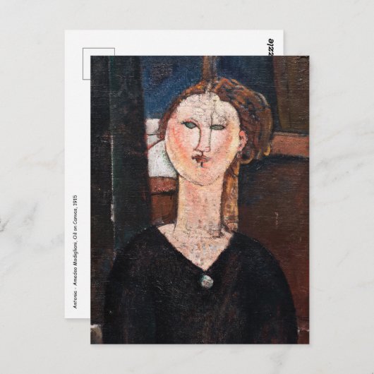 Amedeo Modigliani - Antonia Postkarte (Vorne/Hinten)