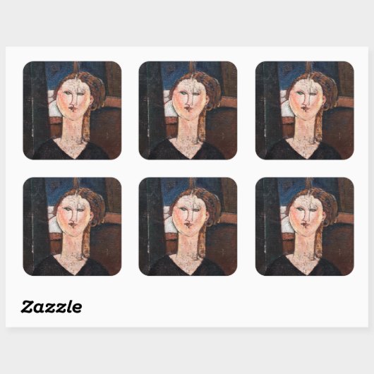 Amedeo Modigliani - Antonia Quadratischer Aufkleber (Blatt)