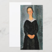 Amedeo Modigliani - Dienstmädchen Dankeskarte (Vorne/Hinten)