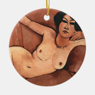 Amedeo Modigliani Frau auf einem Sofa Keramik Ornament