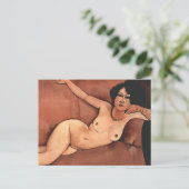 Amedeo Modigliani Frau auf einem Sofa Postkarte (Stehend Vorderseite)
