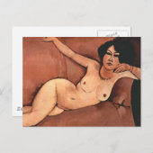 Amedeo Modigliani Frau auf einem Sofa Postkarte (Vorne/Hinten)