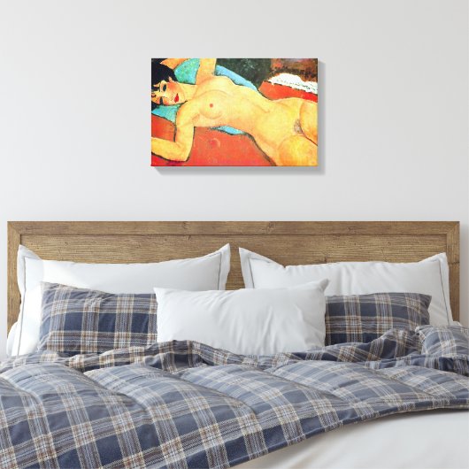 Amedeo Modigliani - Frau im Stich lassen Leinwanddruck (Insitu (Schlafzimmer))