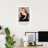 Amedeo Modigliani Frau mit Ausstellung zur Kunst i Poster (Heimbüro)