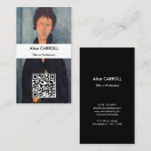 Amedeo Modigliani - Frau mit blauem Auge - QR-Code Visitenkarte (Vorne/Hinten)