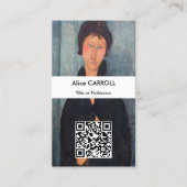 Amedeo Modigliani - Frau mit blauem Auge - QR-Code Visitenkarte (Vorderseite)