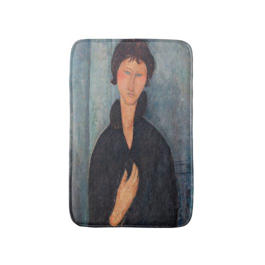 Amedeo Modigliani - Frau mit blauen Augen Badematte (Vorderseite Vertikal)