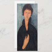 Amedeo Modigliani - Frau mit blauen Augen Einladung (Vorne/Hinten)