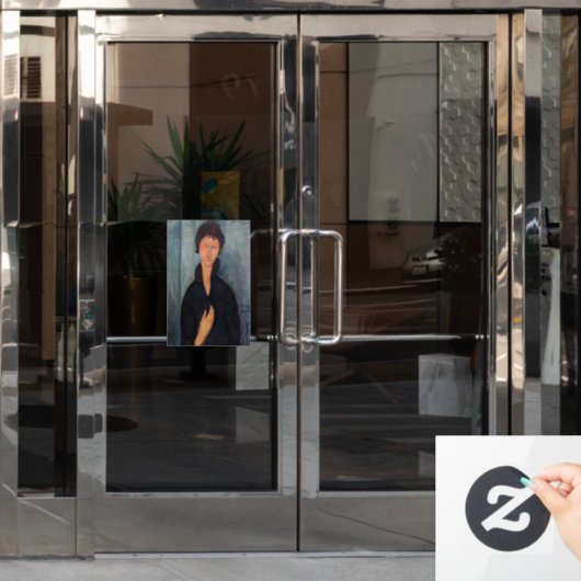 Amedeo Modigliani - Frau mit blauen Augen Fensteraufkleber (Büro Tür)