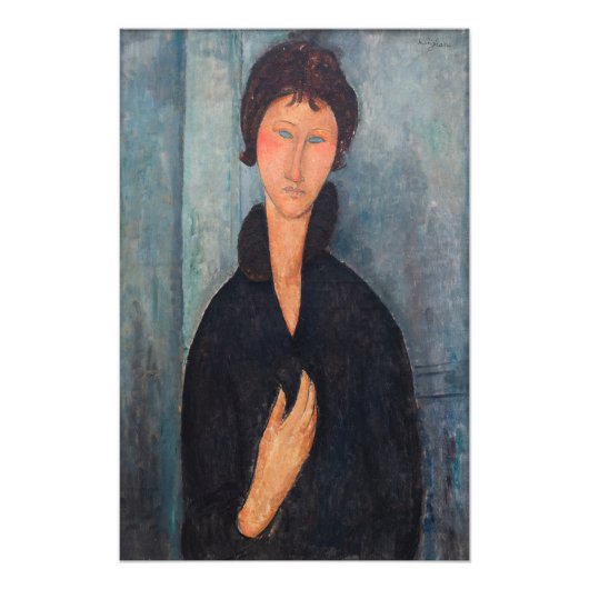 Amedeo Modigliani - Frau mit blauen Augen Fotodruck (Vorne)