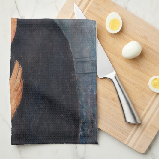 Amedeo Modigliani - Frau mit blauen Augen Geschirrtuch (Viertel Falte)