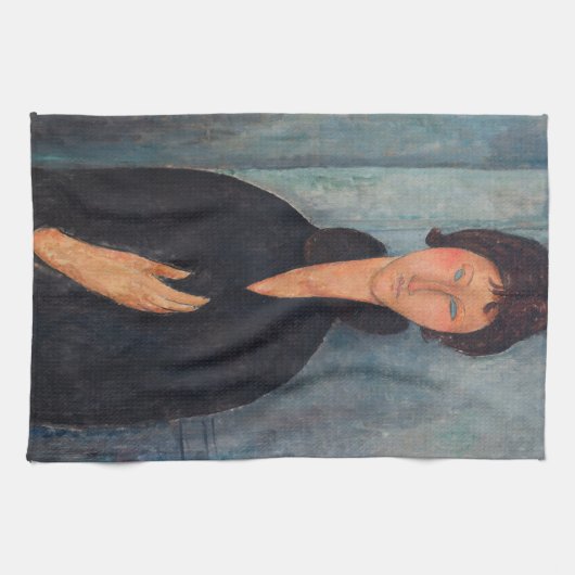 Amedeo Modigliani - Frau mit blauen Augen Geschirrtuch (Horizontal)