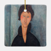 Amedeo Modigliani - Frau mit blauen Augen Keramikornament (Rückseite)