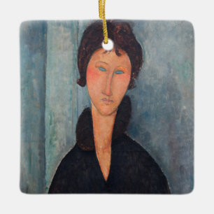 Amedeo Modigliani - Frau mit blauen Augen Keramikornament