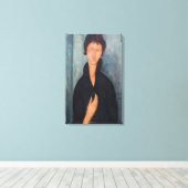 Amedeo Modigliani - Frau mit blauen Augen Leinwanddruck (Insitu (Holzboden))