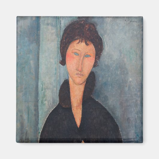 Amedeo Modigliani - Frau mit blauen Augen Magnet (Vorne)