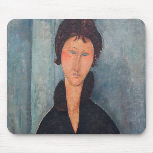 Amedeo Modigliani - Frau mit blauen Augen Mousepad (Vorne)
