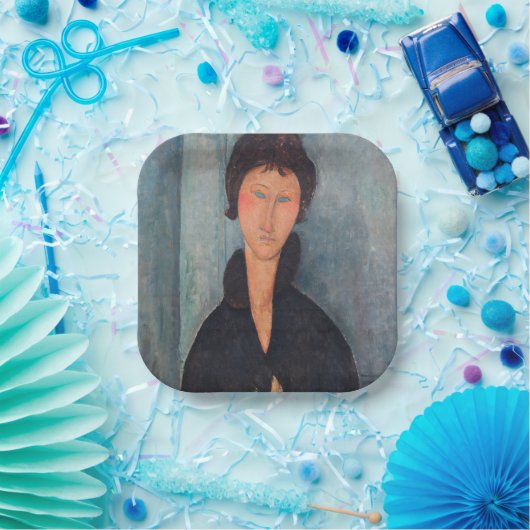 Amedeo Modigliani - Frau mit blauen Augen Pappteller (Party)