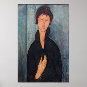 Amedeo Modigliani - Frau mit blauen Augen Poster
