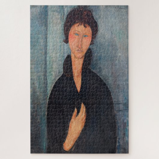 Amedeo Modigliani - Frau mit blauen Augen Puzzle (Vertikal)