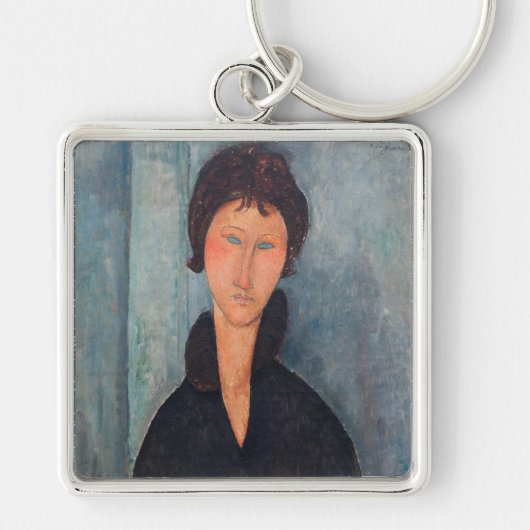 Amedeo Modigliani - Frau mit blauen Augen Schlüsselanhänger (Vorne)