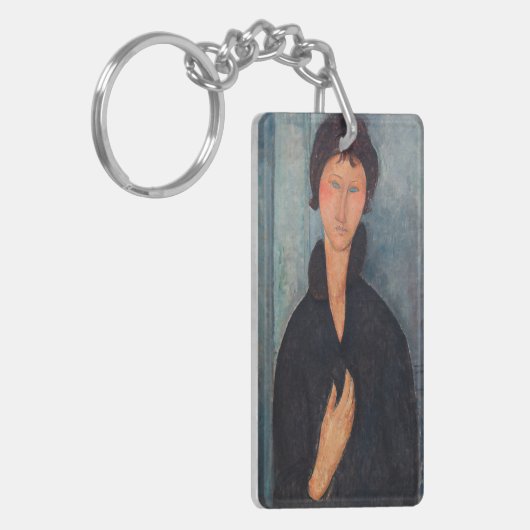 Amedeo Modigliani - Frau mit blauen Augen Schlüsselanhänger (Vorderseite links)