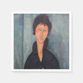Amedeo Modigliani - Frau mit blauen Augen Serviette (Vorderseite)