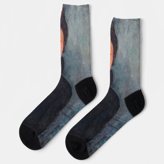 Amedeo Modigliani - Frau mit blauen Augen Socken (Linkes Detail)