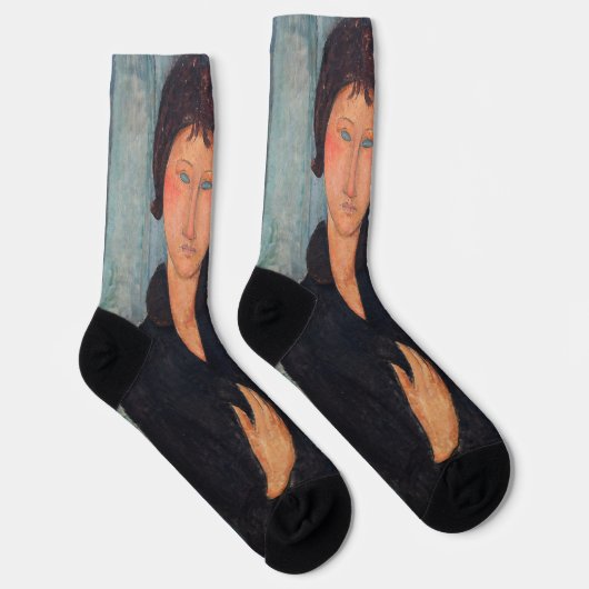 Amedeo Modigliani - Frau mit blauen Augen Socken (Rechts)