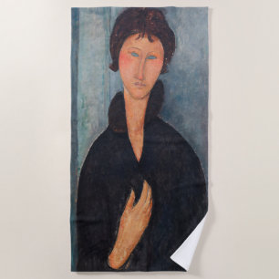 Amedeo Modigliani - Frau mit blauen Augen Strandtuch