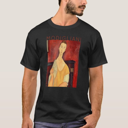 Amedeo Modigliani Frau mit einem Ventilator für Kü T-Shirt (Vorderseite)