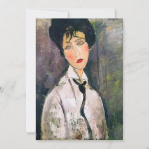 Amedeo Modigliani - Frau mit schwarzem Cravat Einladung