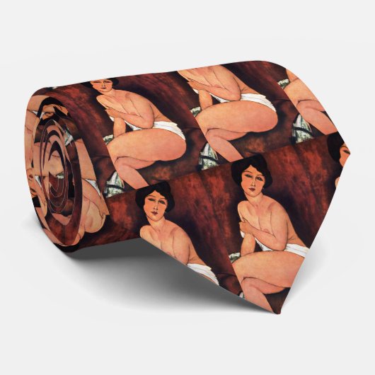 Amedeo Modigliani Große sitzende Frau Krawatte (Gerollt)