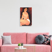 Amedeo Modigliani Große sitzende Frau Leinwanddruck (Insitu (Wohnzimmer))