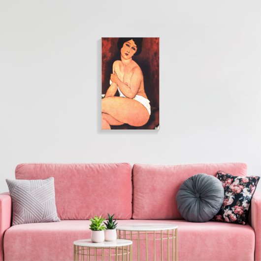 Amedeo Modigliani Große sitzende Frau Leinwanddruck (Insitu (Wohnzimmer))