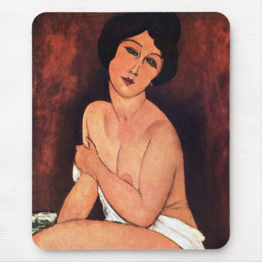 Amedeo Modigliani Große sitzende Frau Mousepad (Vorne)
