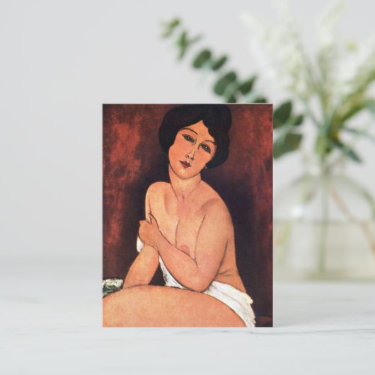 Amedeo Modigliani Große sitzende Frau Postkarte (Stehend Vorderseite)