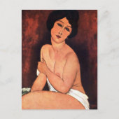 Amedeo Modigliani Große sitzende Frau Postkarte (Vorderseite)