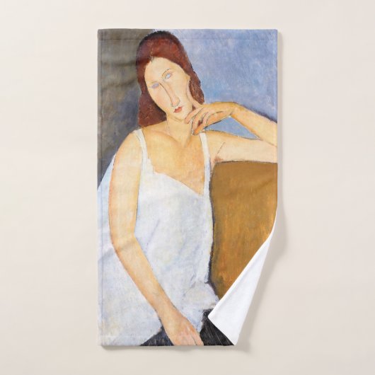 Amedeo Modigliani - Jeanne Hebuterne Badhandtuch Set (Handtuch)